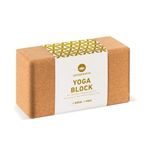 Lotuscrafts Yoga Block Cork Supra Grip - ecologically made - yoga block made of natural cork - cork block for yoga and pilates - yoga block for beginners and advanced - Large