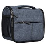 FATMUG Travel Toiletry Kit Organizer Bag Hanging Dopp Kit For Men - Cosmetics Pouch Women - Dark Grey - 10 Cm, M