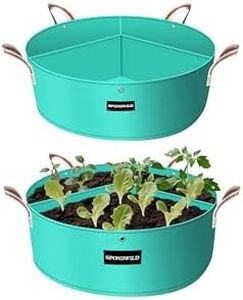 SPONDWILD [Upgraded] 2 Pack 15 Gallon 3 Compartment Potato Grow Bag,Vegetable Growing BagThickened PE Garden Pots with Drainage Holes Branch-Binding Holes, Reusable Plant Bag for Vegetables、Flowers