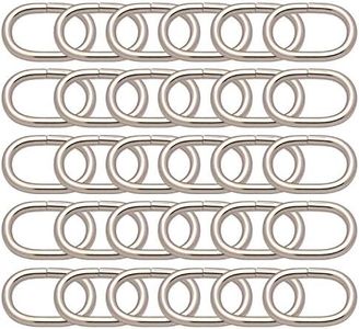 BIKICOCO 1'' Metal Oval Ring Buckle Loops Non Welded for Leather Purse Bags Handbag Straps, Silver - Pack of 30