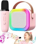 Paxrzuo Karaoke Machine for Kids Microphone Gifts for Teen Girls Toys Age 6-8 for Kids 4 5 7 9 6 8 10 Year Old Christmas Birthday Gift Ideas (Pink)