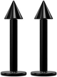 BodyJewelryOnline Spike Black Anodized Titanium Labret - 14G - 5/16" Inch