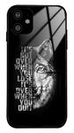 NDCOM for iPhone 11 Back Cover Motivational Positive Quote Printed Glass Case