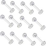 30Pcs Clear Push Top Piercing Retai