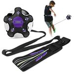 Kabibin Soccer Ball/Volleyball Training Equipment, Solo Soccer Kick Trainer for Kids Adults, Soccer Practice Aid Bungee Waist Belt (Purple)