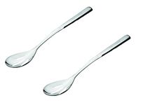 SignoraWare Stainless Steel(Food Grade) Heavy Gauge(1.8 MM) Signature Slotted Spoon/Chamncha with Hollow Cast Heat Resistant Handle for Cooking/Straining/Frying Halwa/Sweets (Size 33.2 cm) Set/2