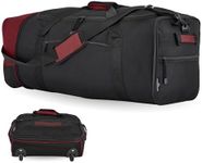 Travelers Club 32-inch Collapsible Expandble Travel Rolling Duffel Bag, Red, 32-Inch, 32" Expandable Rolling Travel Duffel Bag