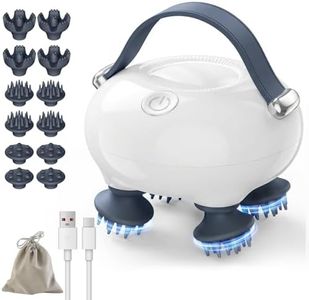 IOOKNA Scalp Massager, Head Massager Scalp, Tangle Resistant Design, 3 Massage Speed, Portable Head Massager, Hair Massagers with 12 Detachable Claws A Ideal Gift for Your Wife, Mom, Husband, Dad