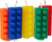 Anniversary House Block Party Building Block Pick Candles, 7 centimeters