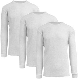 Galaxy by Harvic Men's Long Sleeve Waffle Thermal Shirt 3-Pack