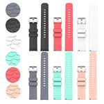 ECSEM Compatible with Fossil Men's Gen 5 Carlyle Bands Fossil Women's Gen 5 Julianna Bands Replacement Colourful Strap Bracelet, 6Pack 22MM Bands for Fossil Gen 5 Smartwatch, Soft and Durable