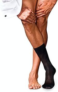 Falke, Men's, No. 4 Pure Silk Mid-Calf Socks, Black, 47-48 (US 12.5-13.5)