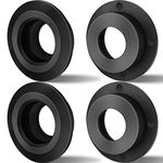 1'' Flexible Tank Adapter Black Compression Bulkhead Fittings for PVC Hard Pipe (4 Pack)