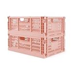 Domiella 2-Pack Crates for Storage,