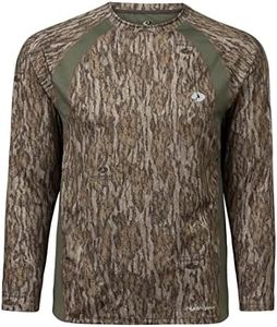 Mossy Oak Standard Men Lightweight Camo Shirts Hunting, Bottomland, X-Large