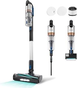 LEVOIT Aspirateur Balai sans Fil, Anti-emmêlement, Filtration HEPA à 99,99% 240 W Puissante, jusqu'à 60 Min, Affichage LED, avec Mini Brosse Turbo pour Sols, Poils d'animaux Balai Électrique