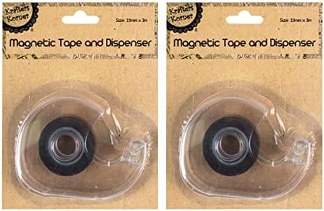 [2PCE] Krafters Korner Magnetic Tape and Dispenser, Make Organization a Breeze, Convenient and Versatile Solution for Your Home or Office