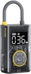 Fanttik X9 Pro Portable Tire Inflator for Compact Car, 1Min Jet-Inflate Electric Bike Pump with Digital Tire Pressure Gauge, 150PSI Air Compressor for E-Bikes, Motorcycle, Ball, Mechanical Gray