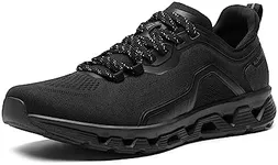 ALLSWIFIT Men's Running Shoes Comfortable Breathable Walking Shoes Fashion Sneakers for All-Day Wear - Lasting Freshness Durable & Lightweight,Size 11.5,All Black,SARR001M