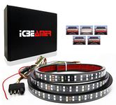 ICBEAMER Double Row 60 inch 504 pcs LED for Pick up/Truck Tailgate Light Bar Side Bed Light Strip Bar IP67 Waterproof Reverse- 5 Functions Tail/Brake/Sequential/Turn Signals/Reverse