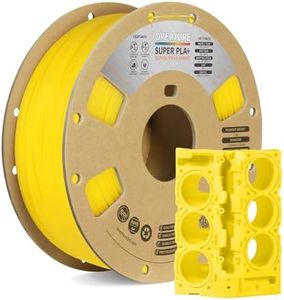 OVERTURE Super PLA+ Filament 1.75mm, Toughness Enhanced PLA Plus, Cardboard Spool, 1kg Filament (2.2lbs), Dimensional Accuracy +/- 0.02 mm (Yellow)