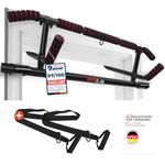 DH FitLife Pull Up Bar Doorway with Multiple Grip Positions, No-Screw Installation, Quick and Easy Set-Up, Foldable Chin-Up Bar with Sling Trainer, Fits Door Frames 70–92 cm