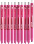 Paper Mate Inkjoy Gel Retractable Gel Ink Pens, Pack of 10 (Pink, Medium Point)