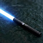 Lischwert Lightsaber, RGB 11 Colors 4 Modle Voices Light Saber, Smooth Swing & Fight Sound Effects, Gift & Cosplay Toys for Kids for Ages 6 and Up(77cm-Black)