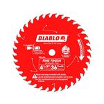 Freud D0436X Diablo 4-3/8-Inch 36 Tooth ATB Cordless Trim Saw Blade with 20-Millimeter Arbor and 3/8-Inch Reducer Bushing, Multi