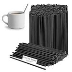 Prestee Plastic Coffee Stirrers, 2000ct, 5.5" - Plastic Coffee Straws, Drinks and Coffee Stir Sticks, Cocktail Swizzle Sticks, Disposable Stir Sticks, Drinking Straws for Coffee & Cocktails (Black)