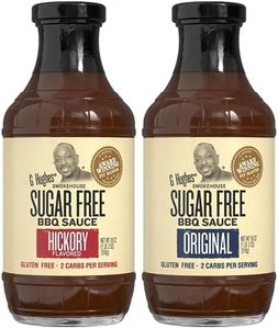 G Hughes Sugar Free BBQ Sauces, Hickory & Original Sugar Free Barbecue Sauces - Keto BBQ Sauce, Gluten Free Barbecue Sauce, Sugar Free Sauces - 18 oz (Pack of 2)