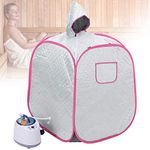 BTGGG Portable Sauna Tent Folding Home Sauna 2L Lightweight Steam Pot One Person Full Body Spa Sauna kit With Hat, Sliver