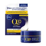 NIVEA Q10 Anti-Wrinkle Moisture Replenishment Night Cream for Face, Anti Wrinkle Firming Cream, Q10 and Argan Oil, Face Moisturizer for Dry to Very Dry Skin, Visibly Reduces the Look of Wrinkles, 50mL