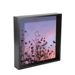 Nicola Spring 3D Shadow Box Photo Frame - 12 x 12 (30 x 30cm) - Pack of 1 - Black 3D Photo Frame 3D Box Picture Frame Deep Box Large Square Display Case for Crafts, Keepsakes, Wedding, Graduation
