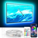 KANTUTOE TV LED Lights Strip, 19.68ft LED Lights for 65-80 Inch TV, RGB TV Backlight Behind with Bluetooth APP and Remote Control, Music Sync LED Lights USB Powered for Bedroom/Gaming