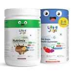 Little Joys Brain Development Kit (2-6 Years) | With NutriMix (350g) & Brain Health Gummies (30 day pack) | DHA-Packed Kit for Better Focus & Memory