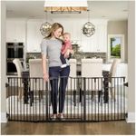 Regalo Home Decor 74-Inch Wide Super Wide Adjustable Gate, Black (1176)