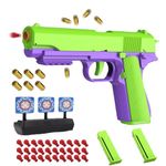 Soft Bullet Toy Gun - 1911 3D Small Pistol Toys Guns, Shell ejecting Soft Bullet Blaster with 60 Bullets - Ideal Kids' Gift