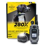 Dogtra 280X E-Collar with Remote [New Edition] 10 lbs+, 1/2 Mile Range, LED Light, 100 Levels of Precise Control for Stubborn Dogs, Waterproof, Boost for Quick Recall, Vibration, Safety Lock & Tone