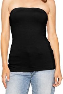 Women's Cotton Tube Top Black 4X