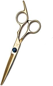 FARRAY Hair Cutting Scissors，6.5 Inch Professional Stainless Steel Barber Hair Scissors，for Both Salon and Home Use (Golden)