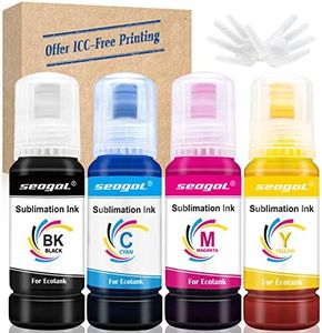 seogol 400ml Sublimation Ink for EcoTank Supertank Inkjet Printers ET-2720 ET-3710 ET-15000 ET-4760 ET-3760 ET-2760 ET-2750 ET-2700 ET-3700 ET-4700 ET-3750 ET-4750 (Offer ICC-Free Printing)