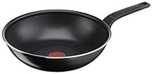 Tefal B55519 Easy Cook and Clean Wok Pan 28 cm | Non-Stick Coating | Safe | Thermal Signal | Stable Base | Ideal Shape | Healthy Cooking | Black