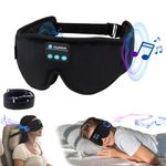 Joythink Sleep Headphones Sleep Mask Eye Mask 3D Deep Bluetooth for Sleeping Blackout Washable Music Eye Cover with Speaker Microphones Black