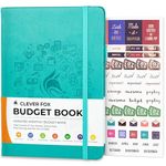 Clever Fox Budget Book – Financial Planner Organizer & Expense Tracker. Money Planner Account Notebook for Monthly Budgeting. Compact (Turquoise)