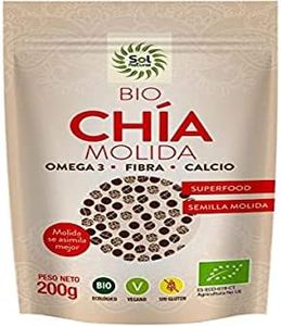 SOLNATURAL Semillas DE CHIA MOLIDAS Bio 200 g, Estándar, Único