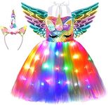 Soyoekbt Girls Unicorn Costume LED 