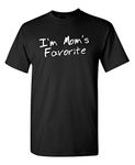 I'm Mom's Favorite Christmas Children Sibling Rivalry Funny T Shirt, Black, Large