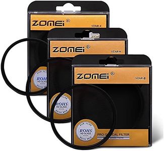 ZOMEI 82mm Star-Effect Cross Starburst Twinkle Lens + 4 Points Star Filter + 6 Points Star Filter + 8 Points Star Filter Set for Canon Nikon