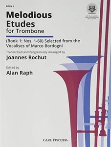 Carl Fischer Melodious Etudes for Trombone Book 1 Nos 1-60